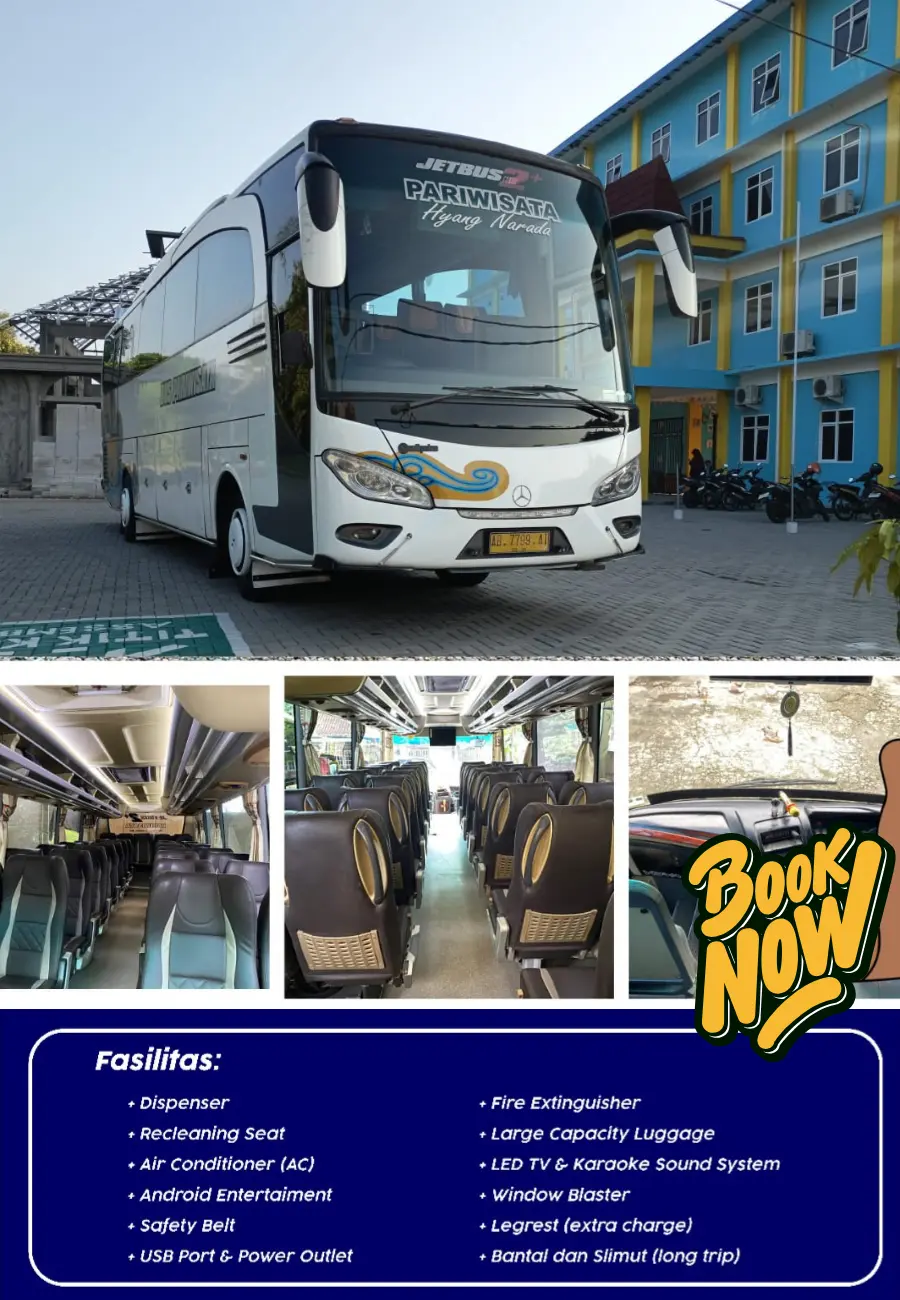 Sewa Big Bus Jogja - Sewa Bus 50 Seat Jogja Single Glass - Nuswantoro Grup